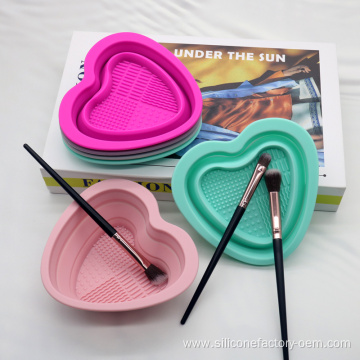 Makeup Brush Cleaning Bowl Brush Silicone Cleaning Pad